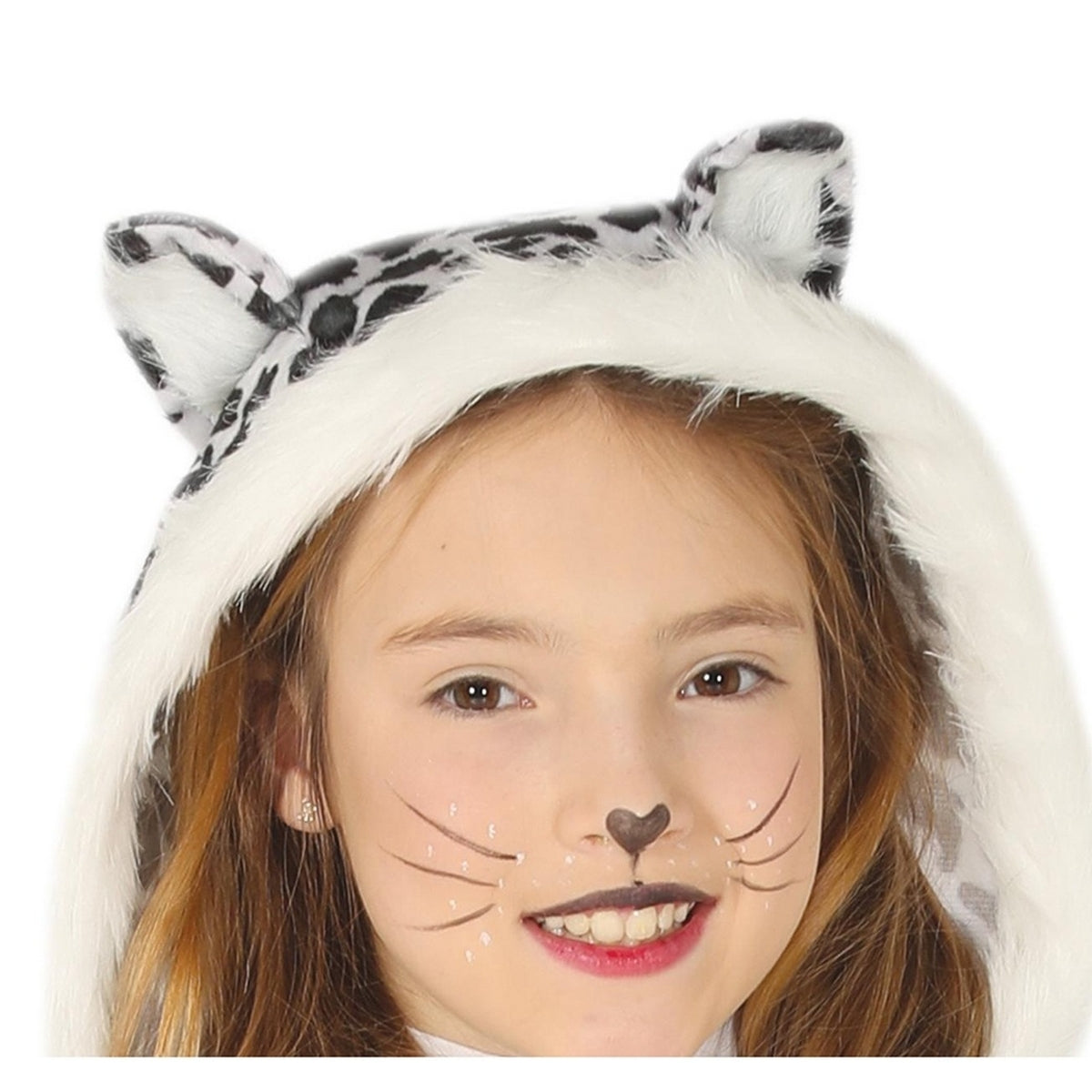 White-Black - Back - Fiestas Guirca Girls Leopard Costume