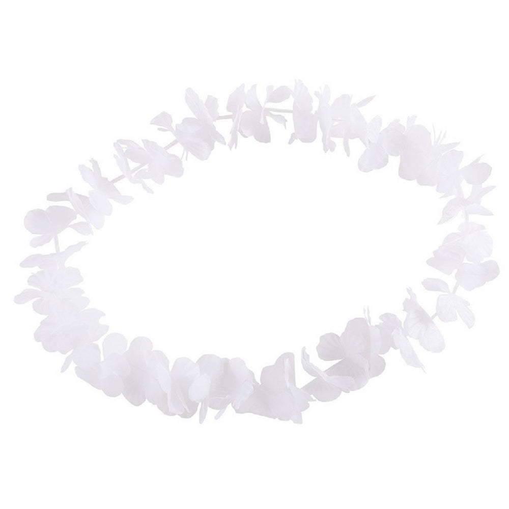 White - Front - Fiestas Guirca Hawaiian Lei