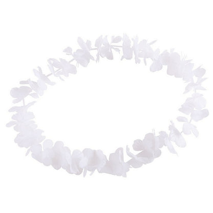 White - Front - Fiestas Guirca Hawaiian Lei