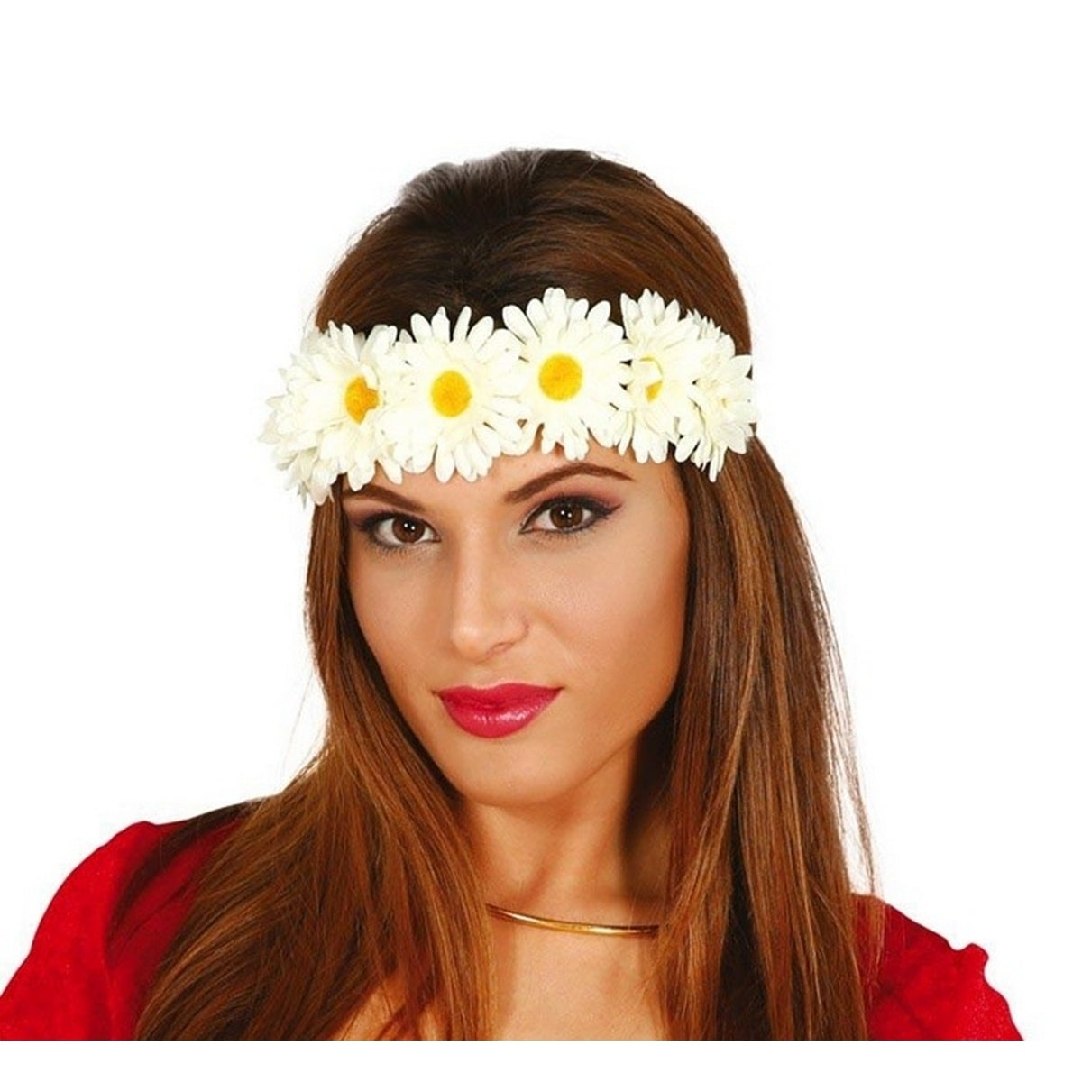 White - Lifestyle - Fiestas Guirca Flower Tiara