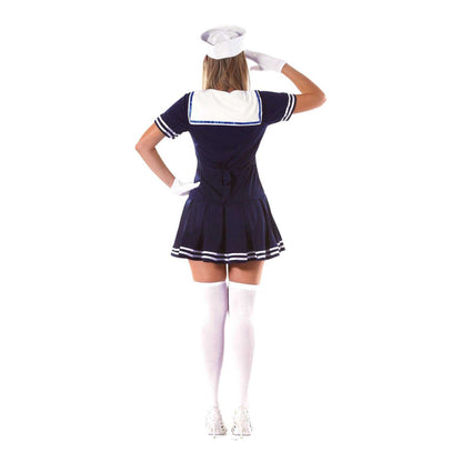 Blue-White - Back - Fiestas Guirca Womens-Ladies Sailor Costume Set