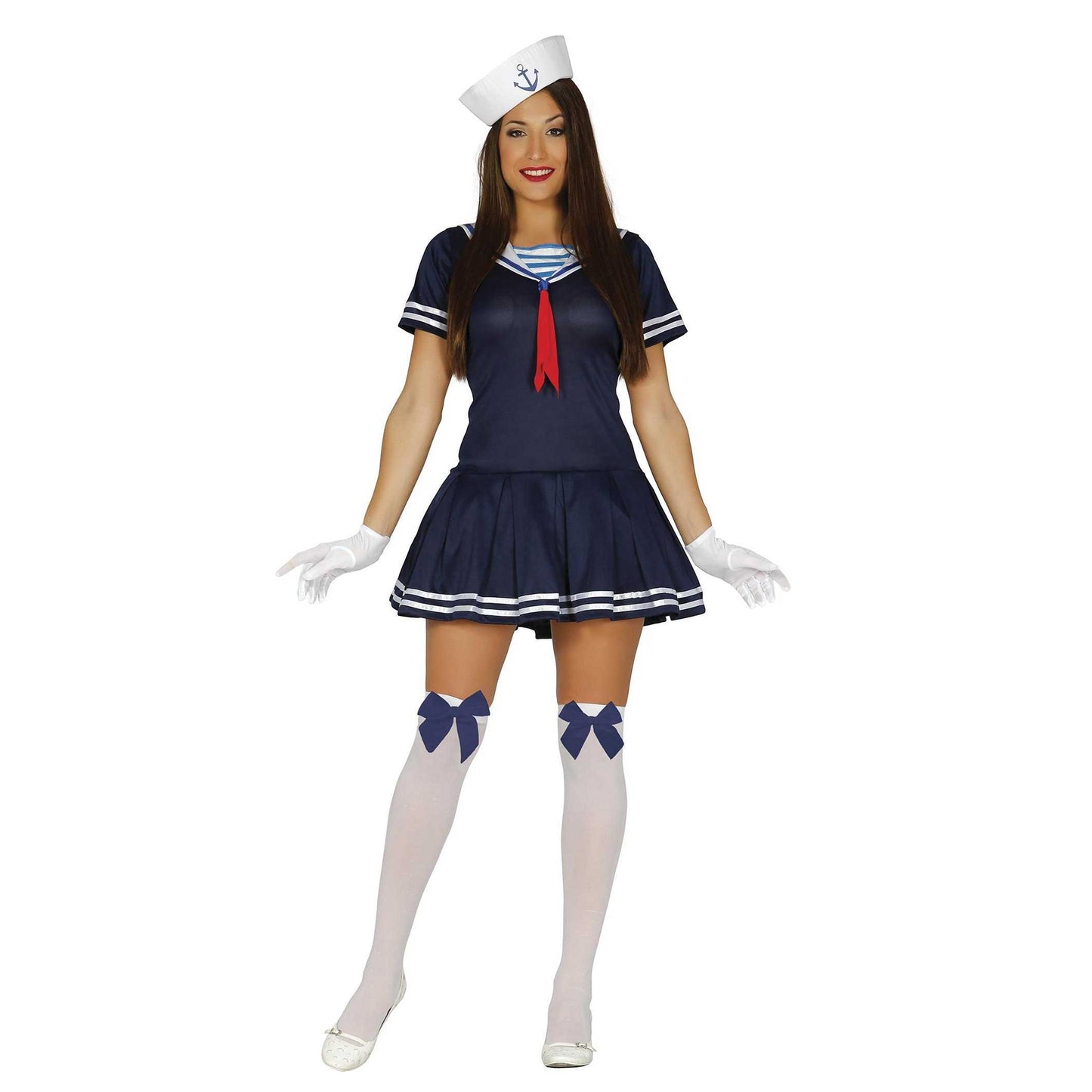 Blue-White - Front - Fiestas Guirca Womens-Ladies Sailor Costume Set