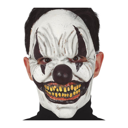 White - Back - Fiestas Guirca Unisex Adult Clown Latex Mask