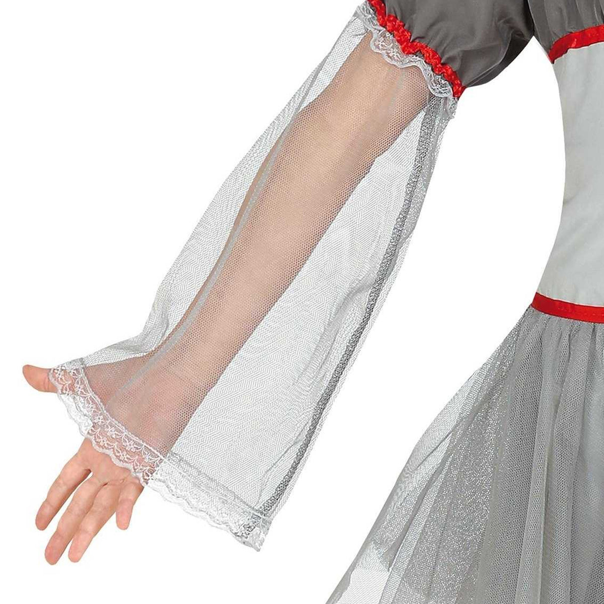 Grey-Red - Side - Fiestas Guirca Girls Bad Clown Costume Set
