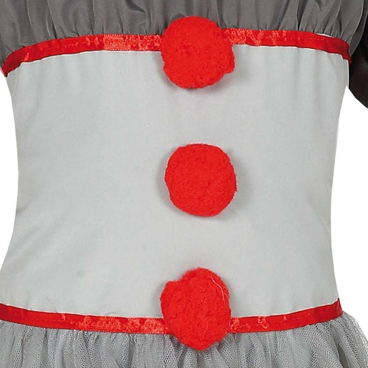 Grey-Red - Lifestyle - Fiestas Guirca Girls Bad Clown Costume Set