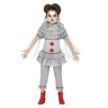 White-Red - Front - Fiestas Guirca Girls Killer Clown Costume Set