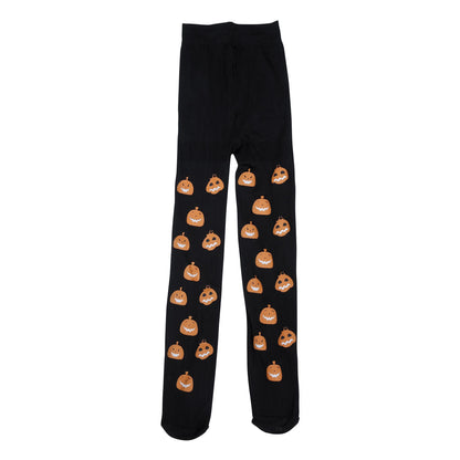 Black - Front - Fiestas Guirca Girls Pumpkin Tights