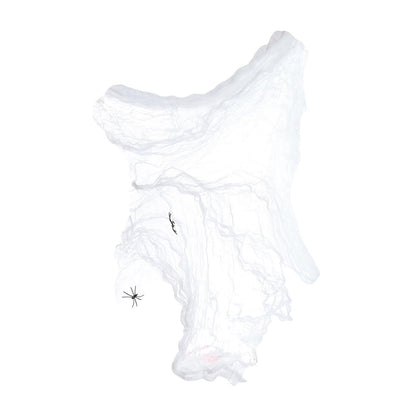 White - Side - Fiestas Guirca Spider Web Halloween Decoration