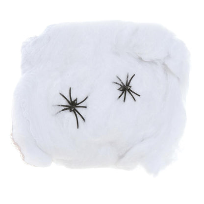 White - Close up - Fiestas Guirca Spider Web Halloween Decoration
