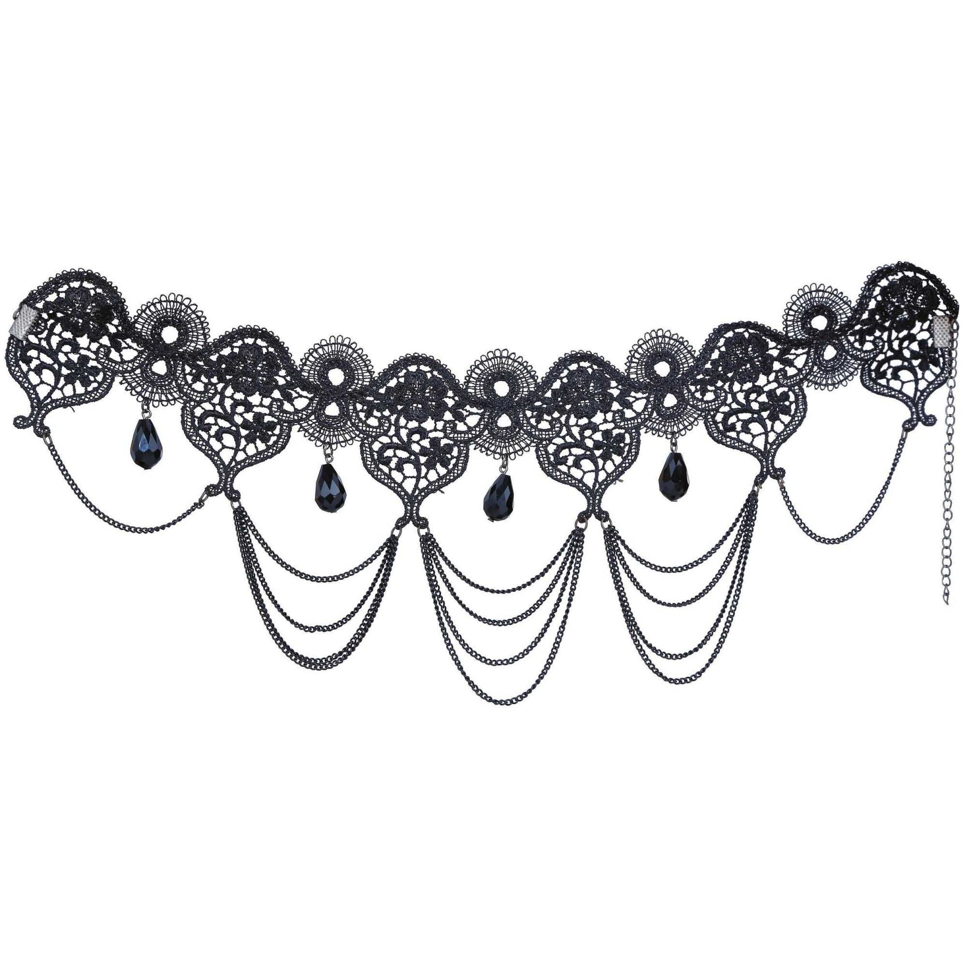 Black - Front - Fiestas Guirca Womens-Ladies Stone Necklace