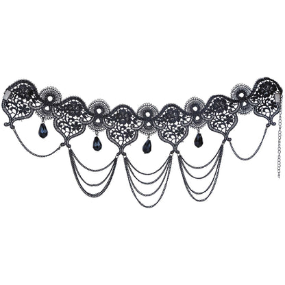Black - Front - Fiestas Guirca Womens-Ladies Stone Necklace