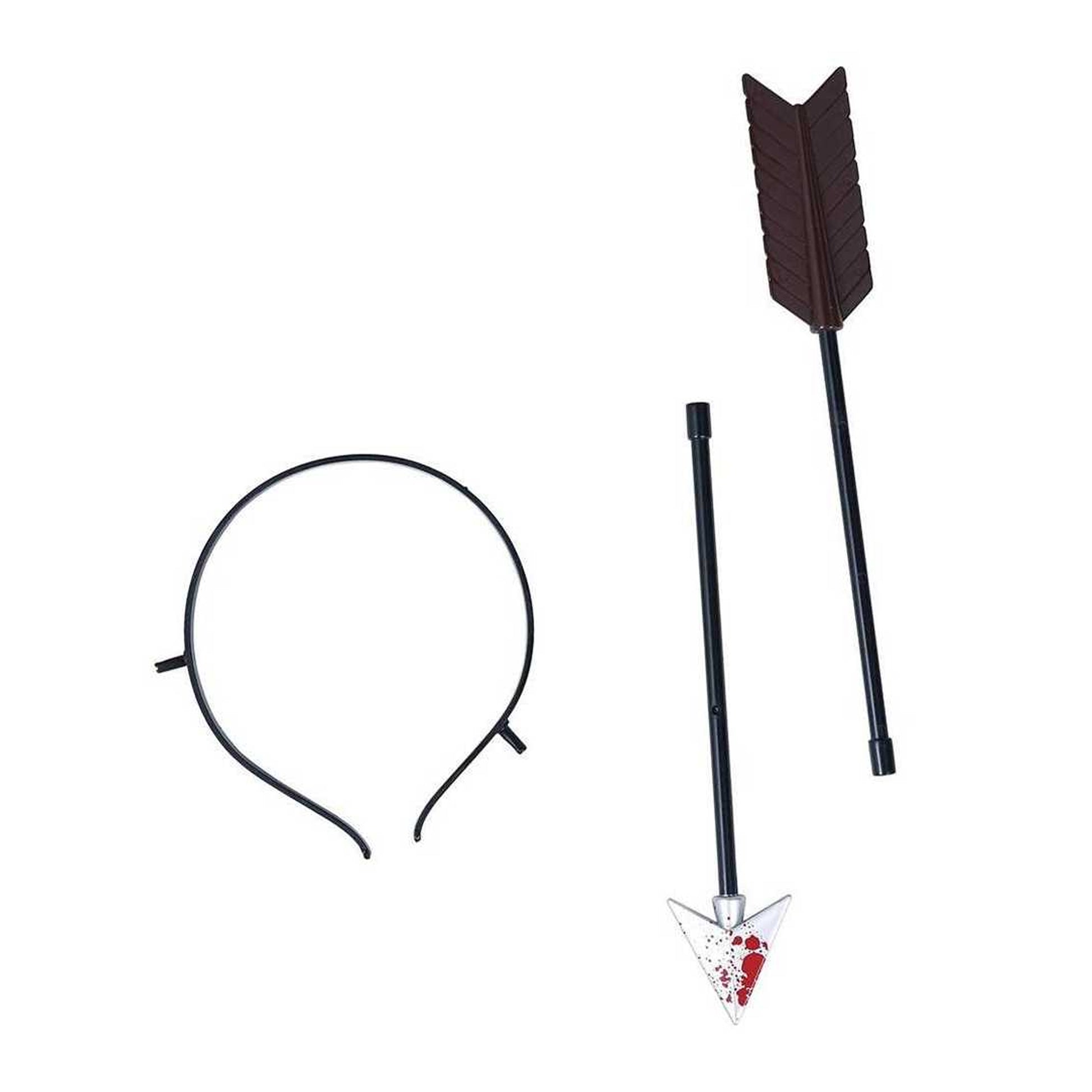 Black-Silver - Back - Fiestas Guirca Arrow Halloween Headband