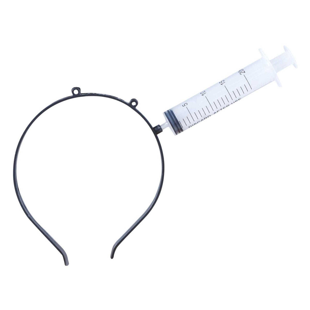 White-Black - Front - Fiestas Guirca Syringe Headband