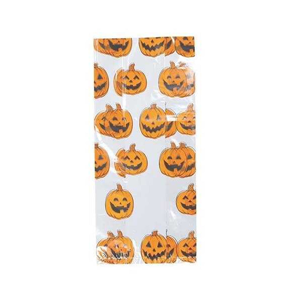 Transparent-Orange - Front - Fiestas Guirca Pumpkin Treat Bag (Pack of 20)
