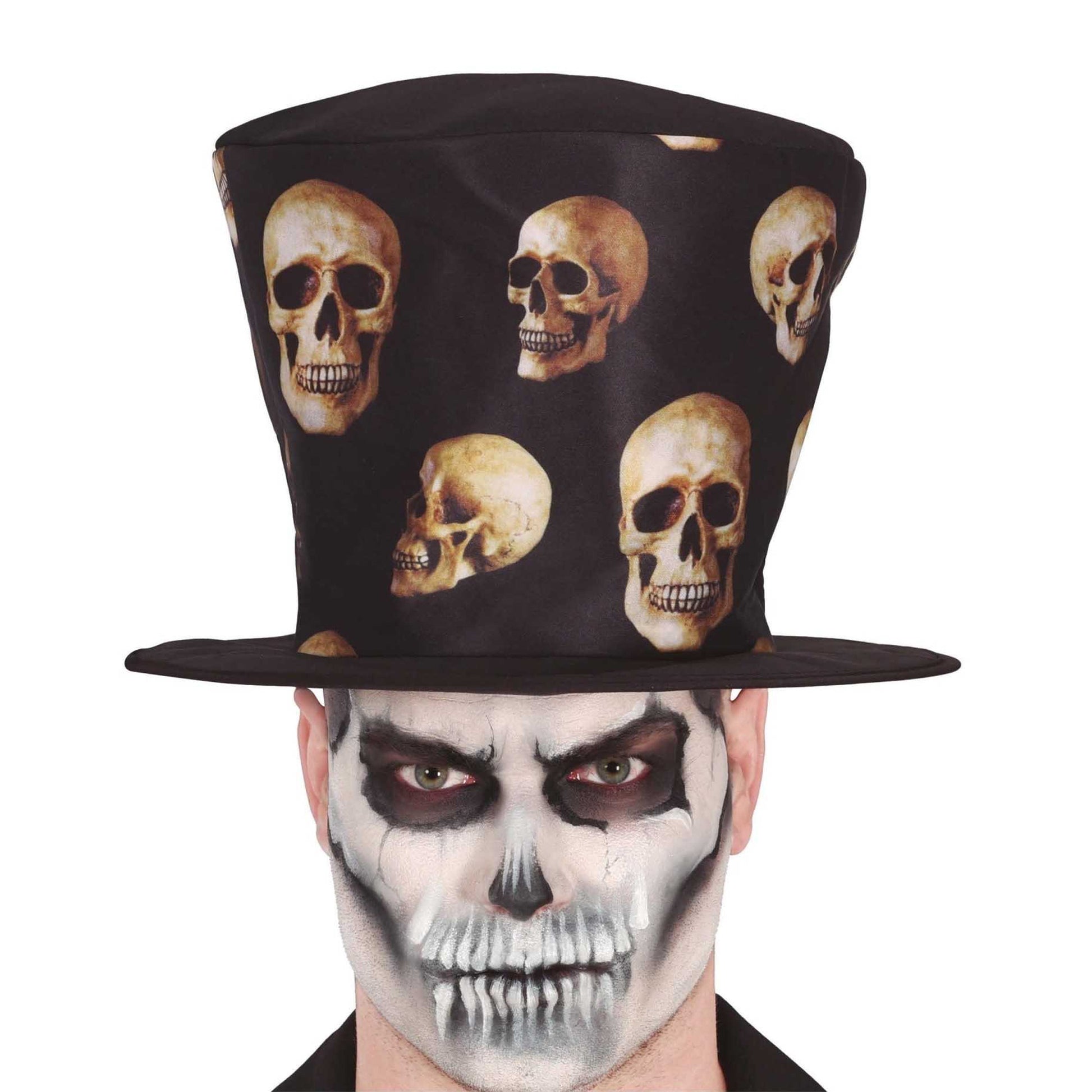 Black-Beige - Side - Fiestas Guirca Unisex Adult Skulls Costume Hat