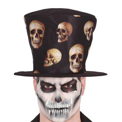 Black-Beige - Side - Fiestas Guirca Unisex Adult Skulls Costume Hat