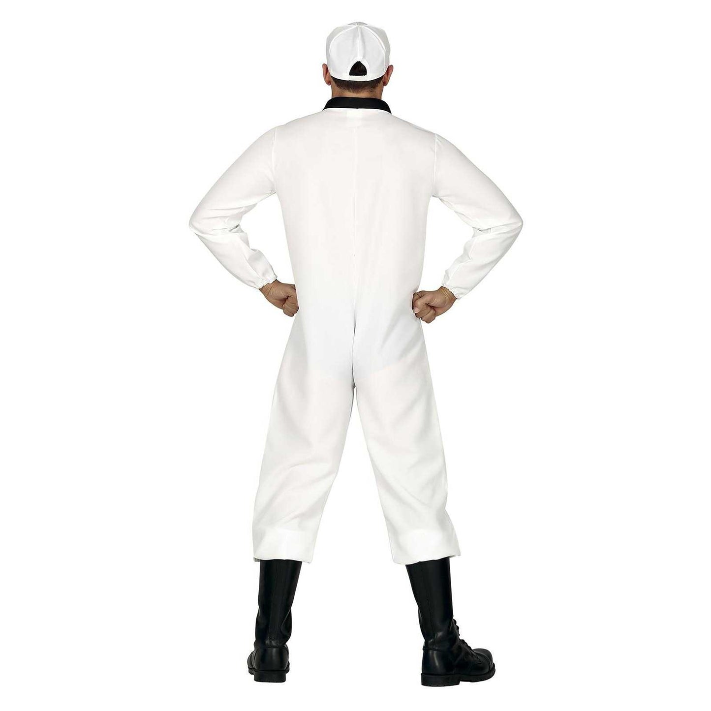 White-Black - Back - Fiestas Guirca Mens Astronaut Costume Dress