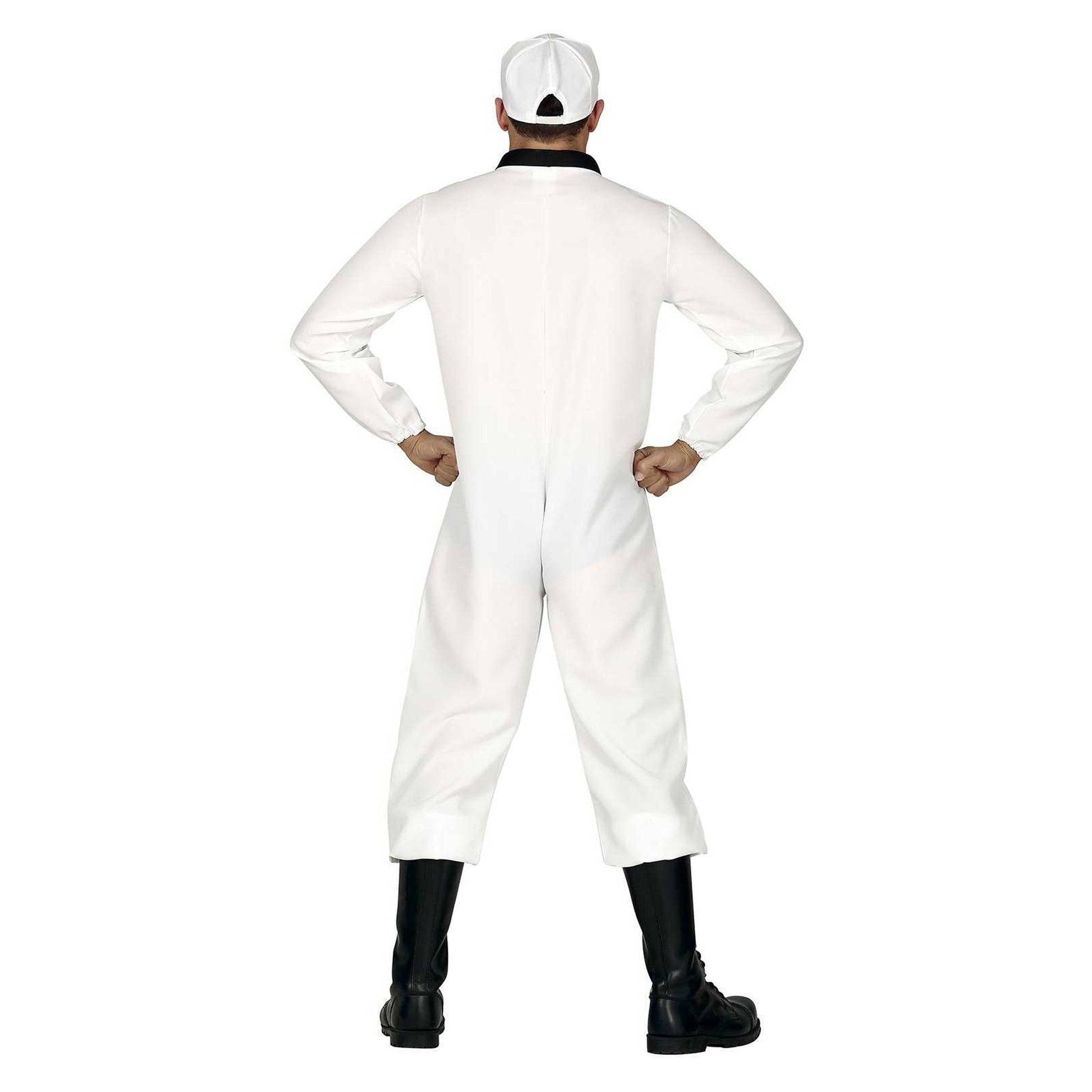 White-Black - Back - Fiestas Guirca Mens Astronaut Costume Dress
