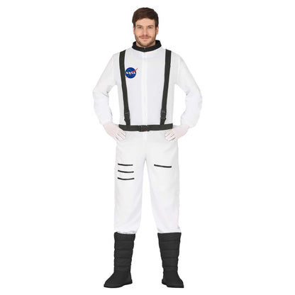 White-Black - Front - Fiestas Guirca Mens Astronaut Costume Dress
