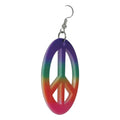 Multicoloured - Back - Fiestas Guirca Womens-Ladies Peace Earrings