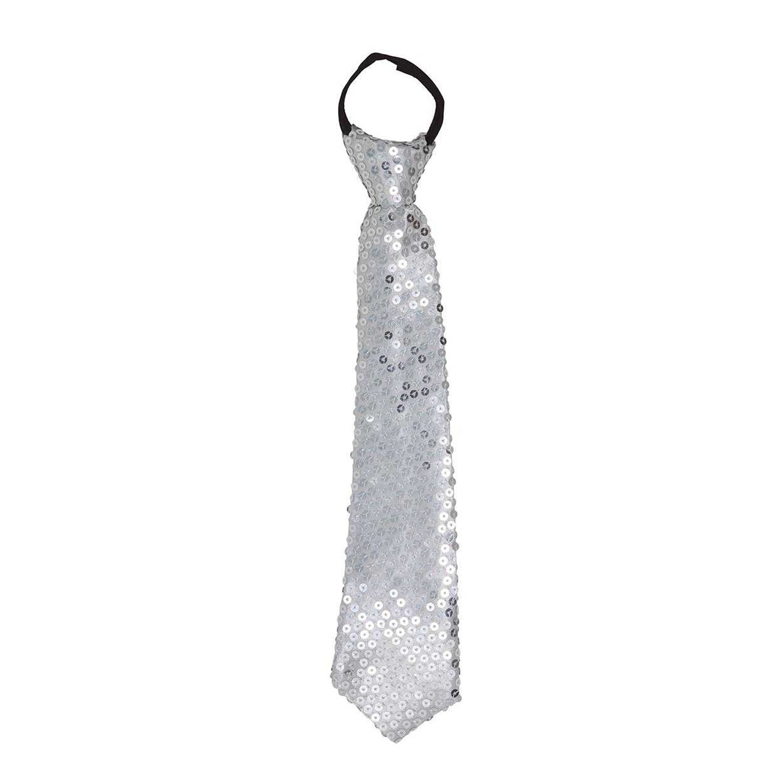Silver - Back - Fiestas Guirca Sequin Tie