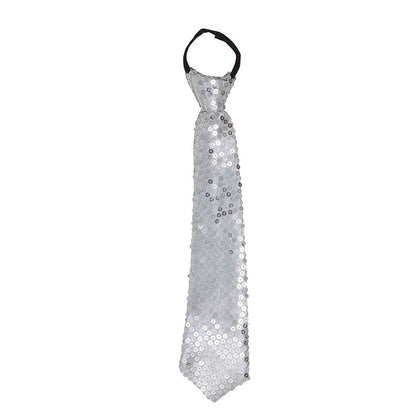 Silver - Back - Fiestas Guirca Sequin Tie