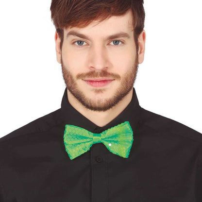 Green - Back - Fiestas Guirca Sequin Bow Tie