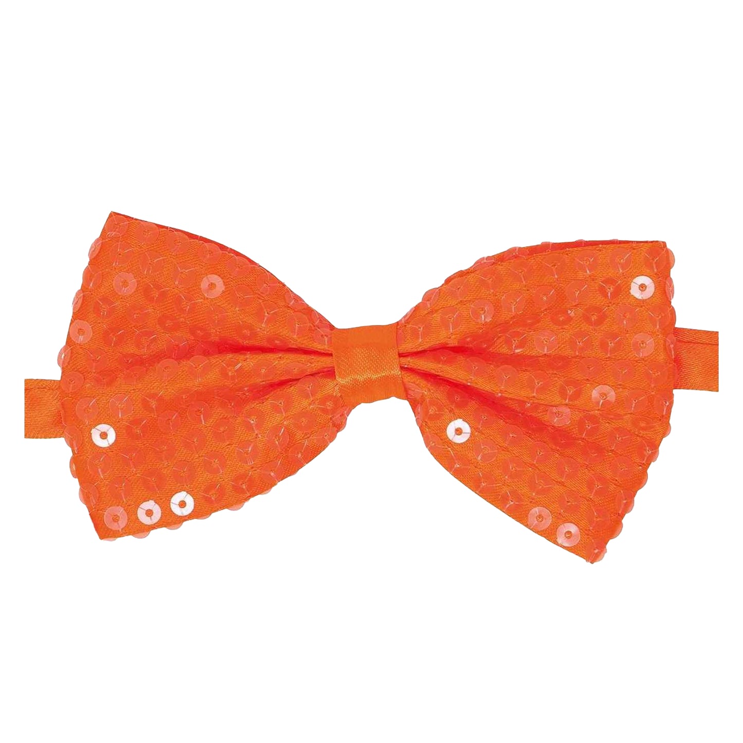 Orange - Front - Fiestas Guirca Sequin Bow Tie