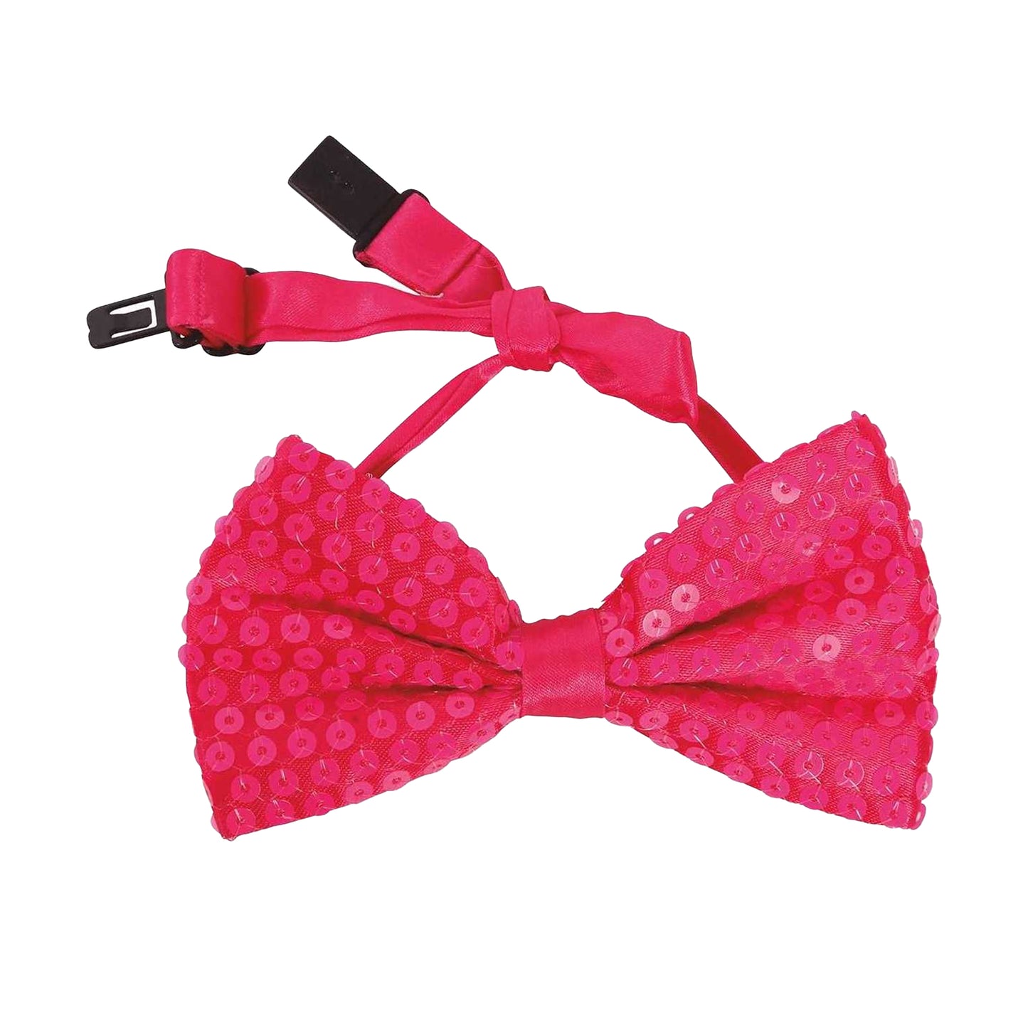 Pink - Front - Fiestas Guirca Sequin Bow Tie