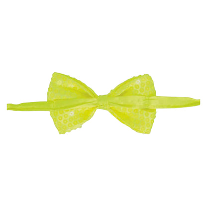 Yellow - Front - Fiestas Guirca Sequin Bow Tie