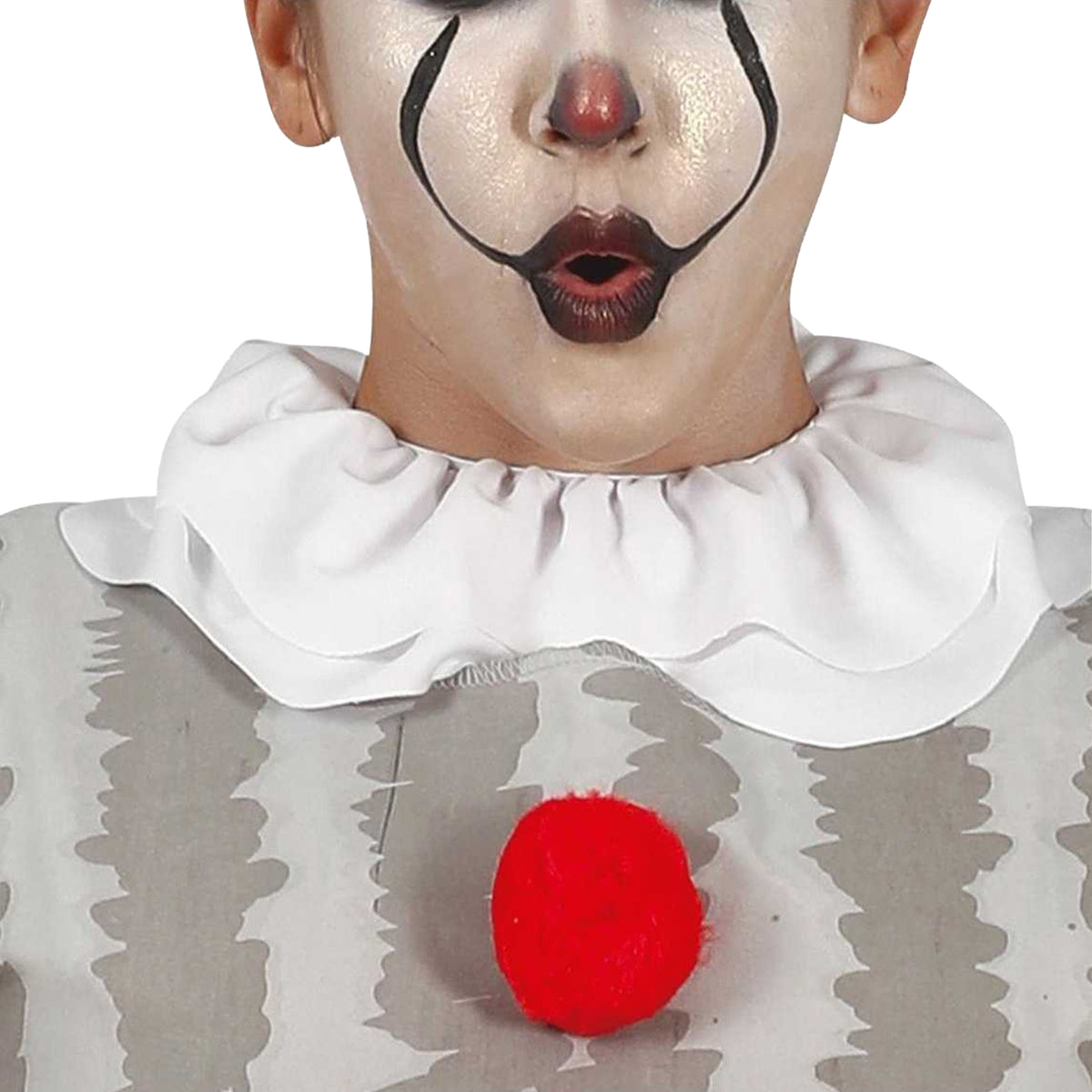 White-Red - Side - Fiestas Guirca Womens-Ladies Clown Costume Set