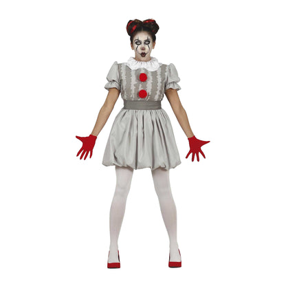 White-Red - Front - Fiestas Guirca Womens-Ladies Clown Costume Set