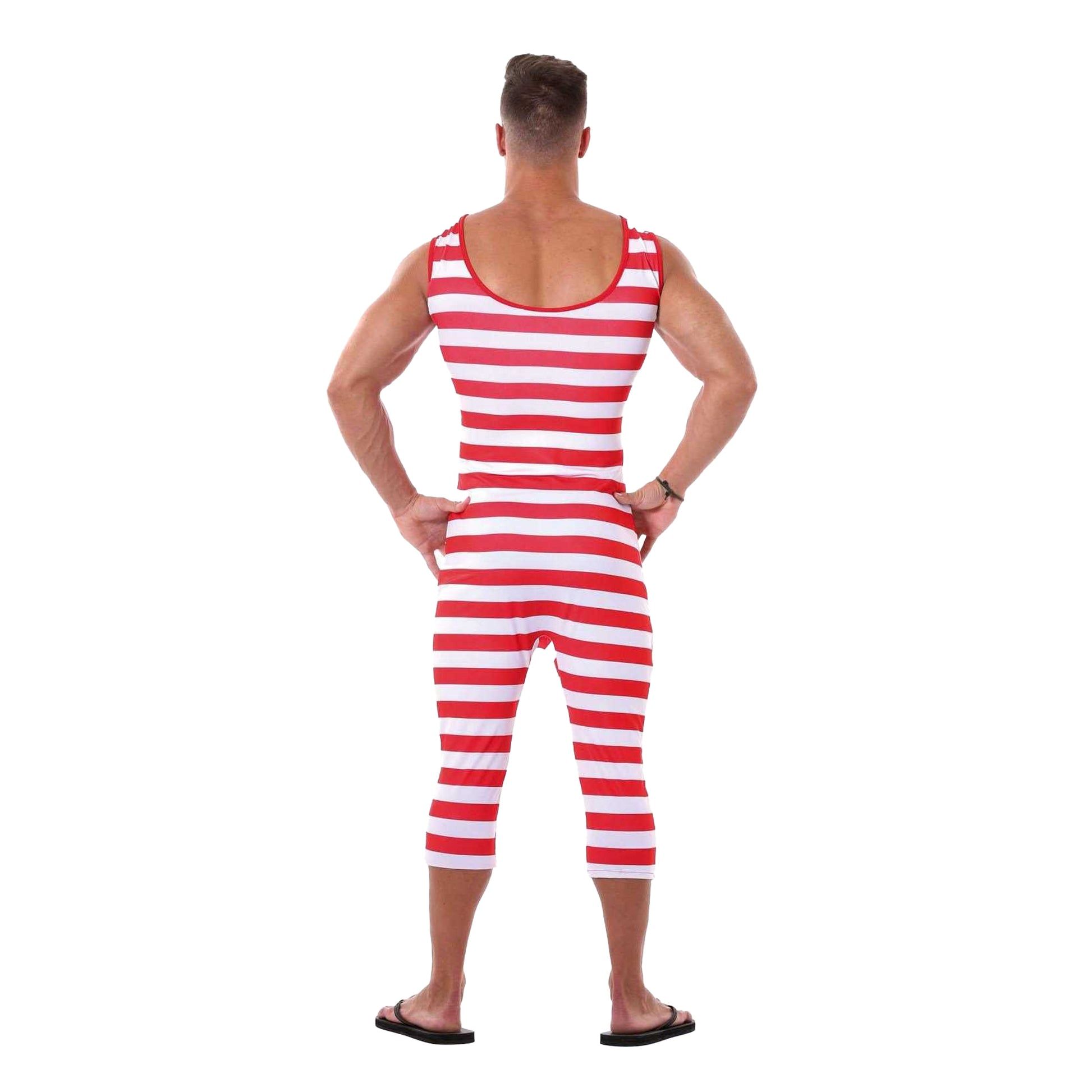 White-Red - Back - Fiestas Guirca Mens Strongman Costume