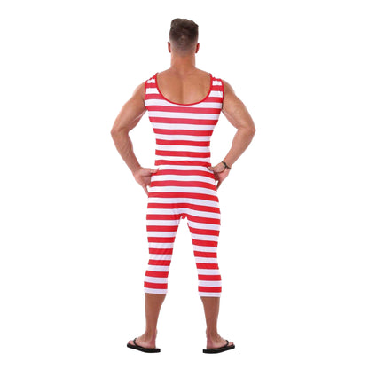 White-Red - Back - Fiestas Guirca Mens Strongman Costume