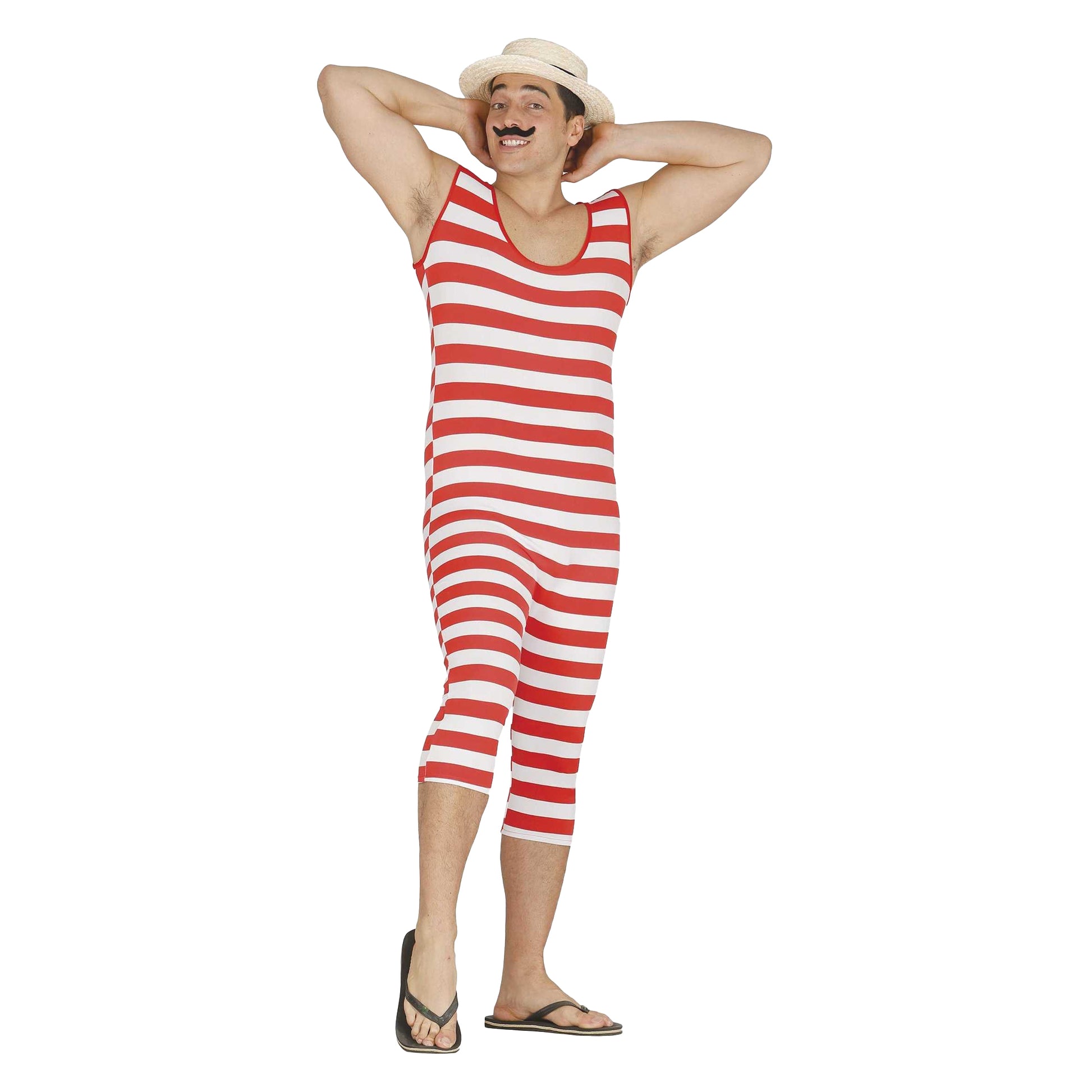 White-Red - Front - Fiestas Guirca Mens Strongman Costume