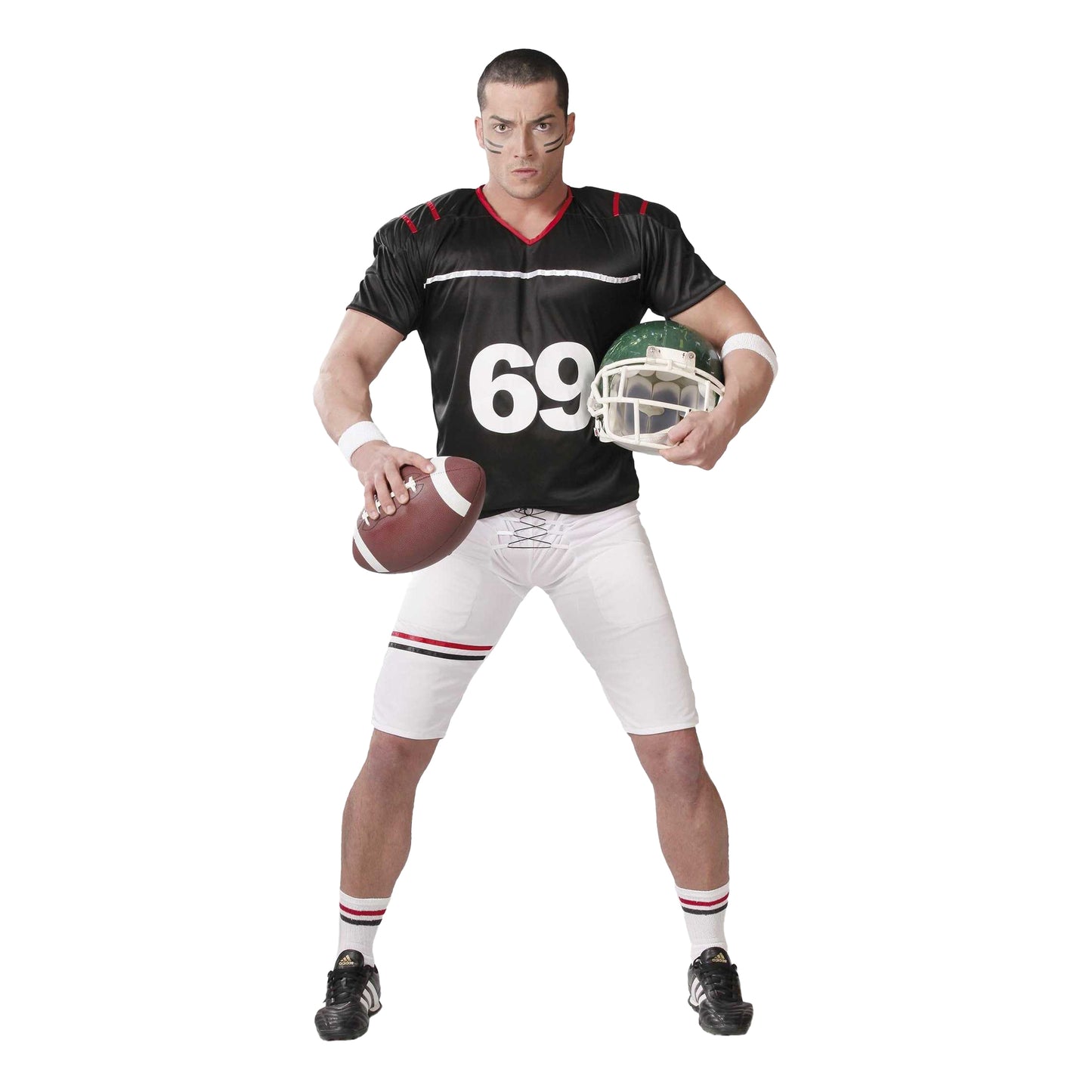 Black-White - Front - Fiestas Guirca Mens Quarterback Costume Set