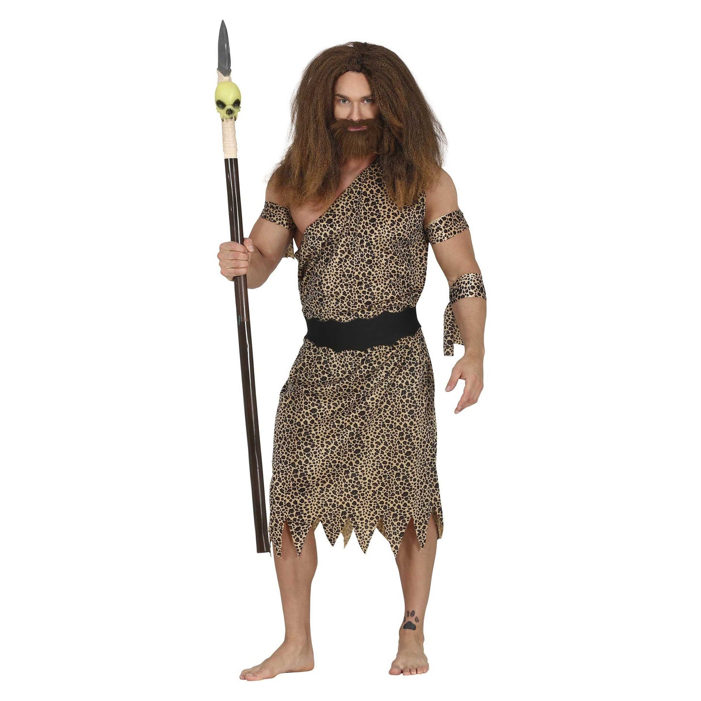 Brown - Front - Fiestas Guirca Mens Caveman Costume Set