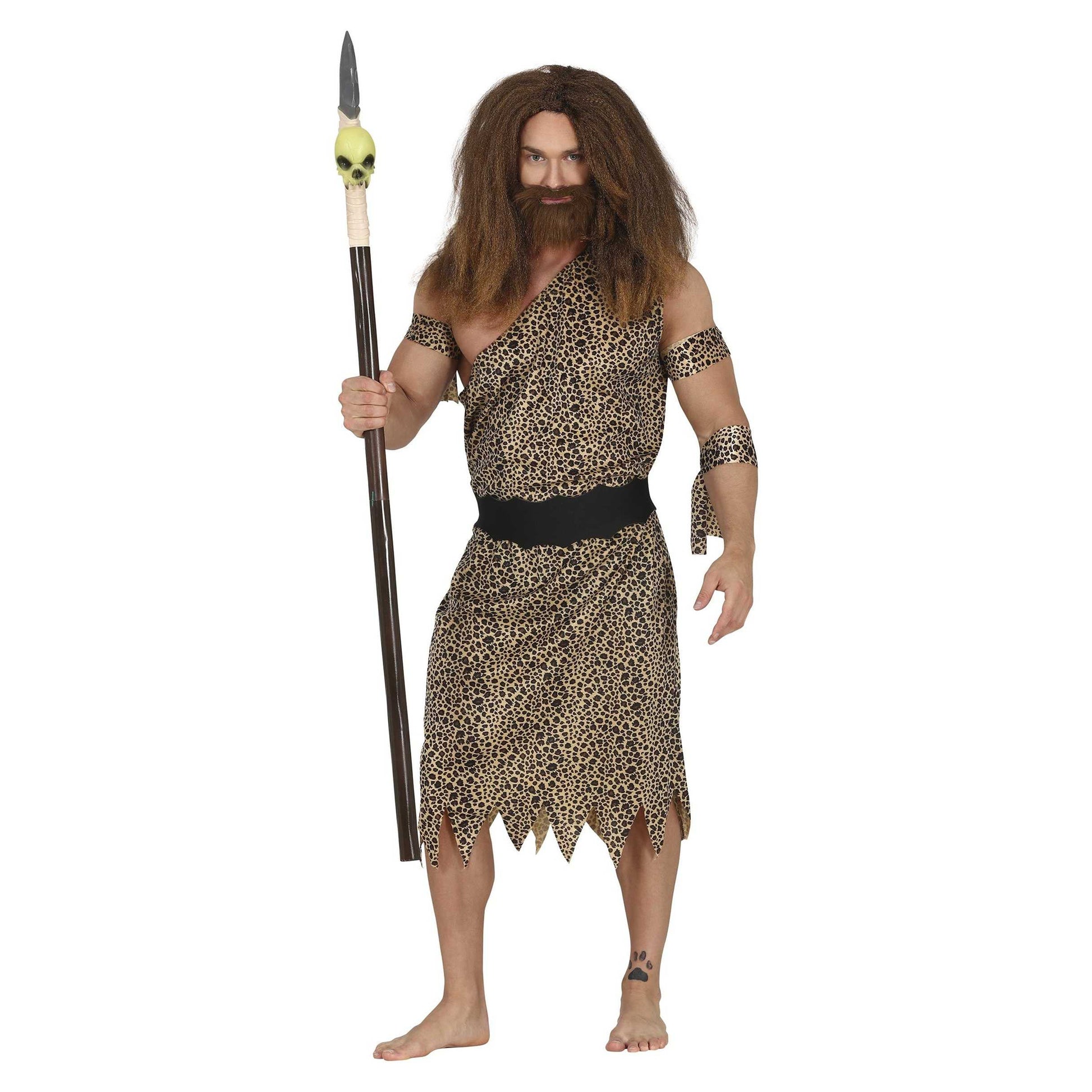 Brown - Front - Fiestas Guirca Mens Caveman Costume Set