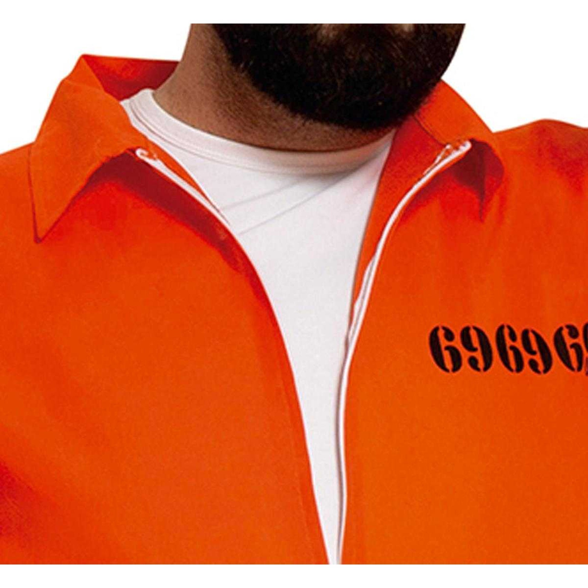 Orange - Side - Fiestas Guirca Mens Prisoner Costume