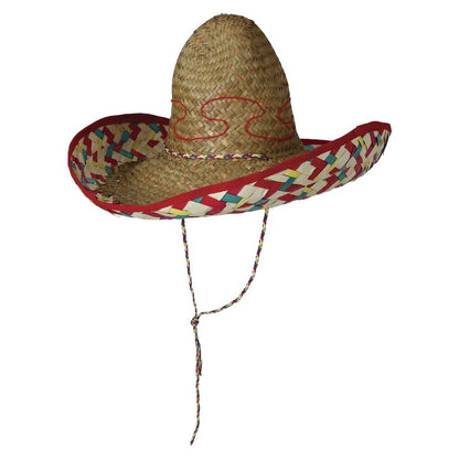 Beige - Back - Fiestas Guirca Unisex Adult Mexican Straw Costume Hat
