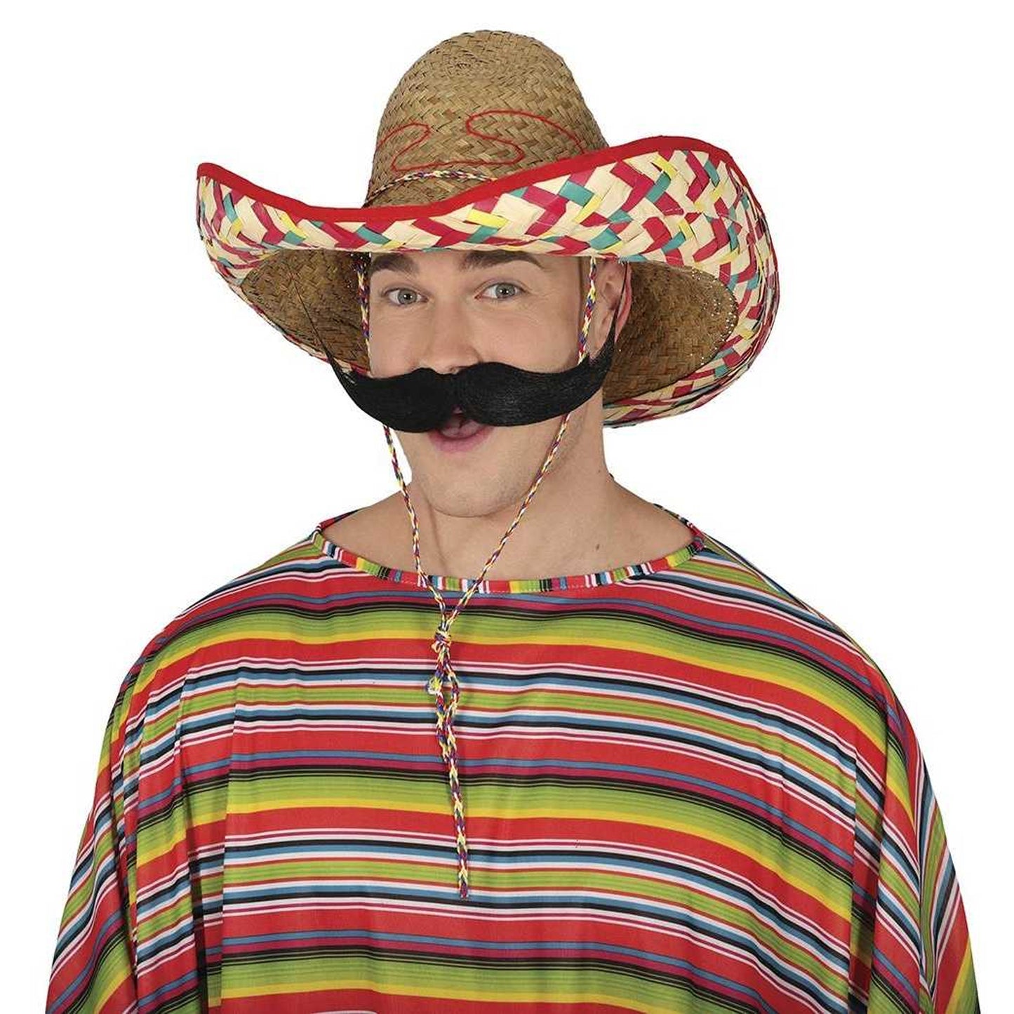 Beige - Side - Fiestas Guirca Unisex Adult Mexican Straw Costume Hat