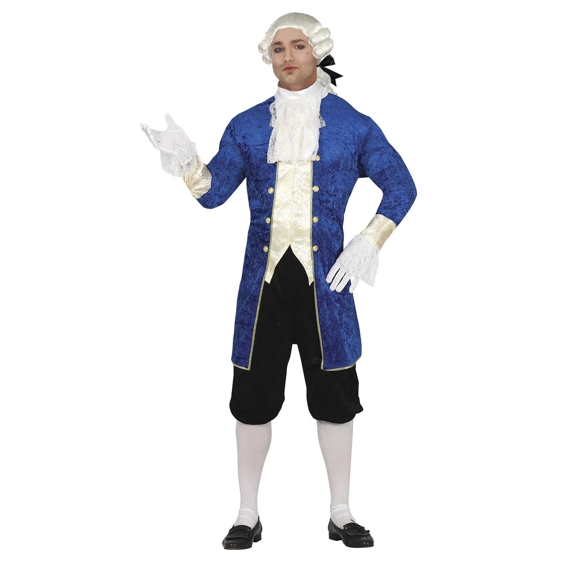 Blue - Front - Fiestas Guirca Mens Marquise Costume Set