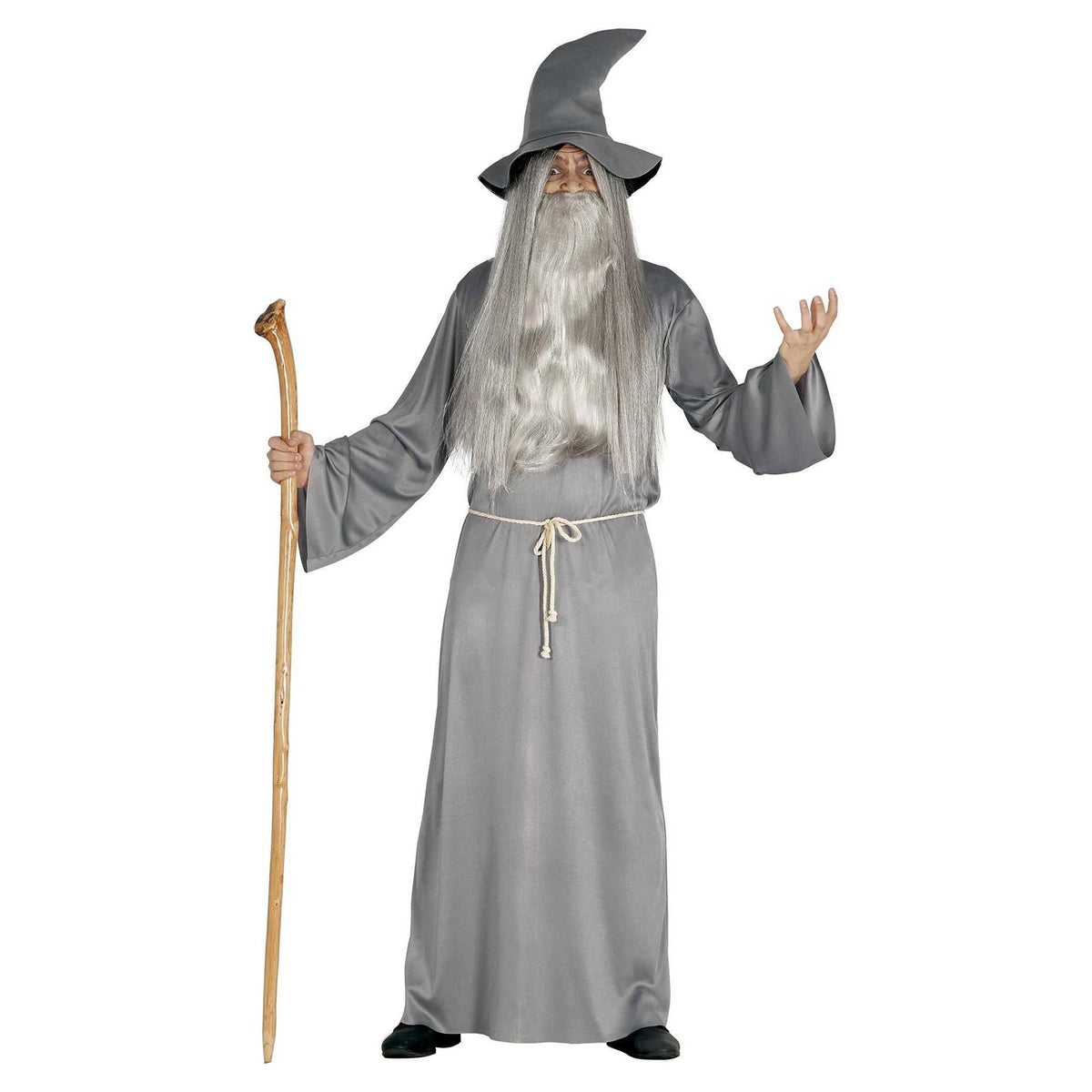 Grey - Front - Fiestas Guirca Mens The Magician Costume Set