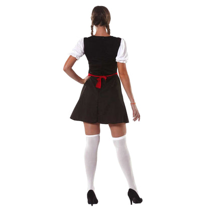 Black-Red - Back - Fiestas Guirca Womens-Ladies Bavarian Costume Dress