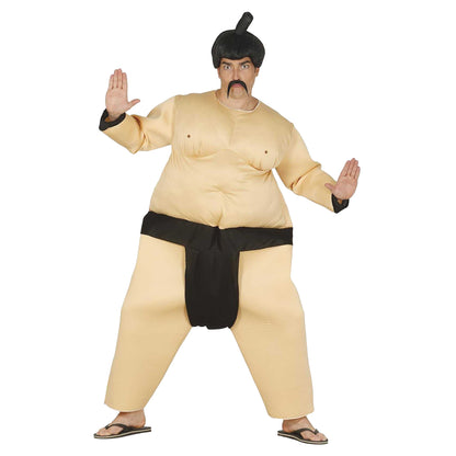 Beige-Black - Front - Fiestas Guirca Mens Sumo Costume