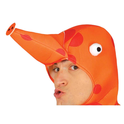 Orange - Side - Fiestas Guirca Unisex Adult Seahorse Costume Set