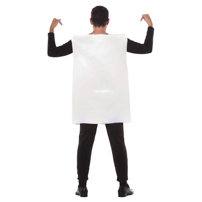 White - Back - Fiestas Guirca Unisex Adult Toilet Costume