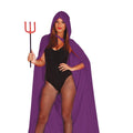 Lilac - Back - Fiestas Guirca Unisex Adult Hooded Velvet Cape