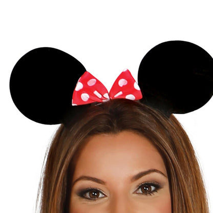 Red-Black - Side - Fiestas Guirca Womens-Ladies Mouse Costume Set