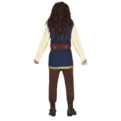 Brown-Blue - Back - Fiestas Guirca Mens Pirate Costume